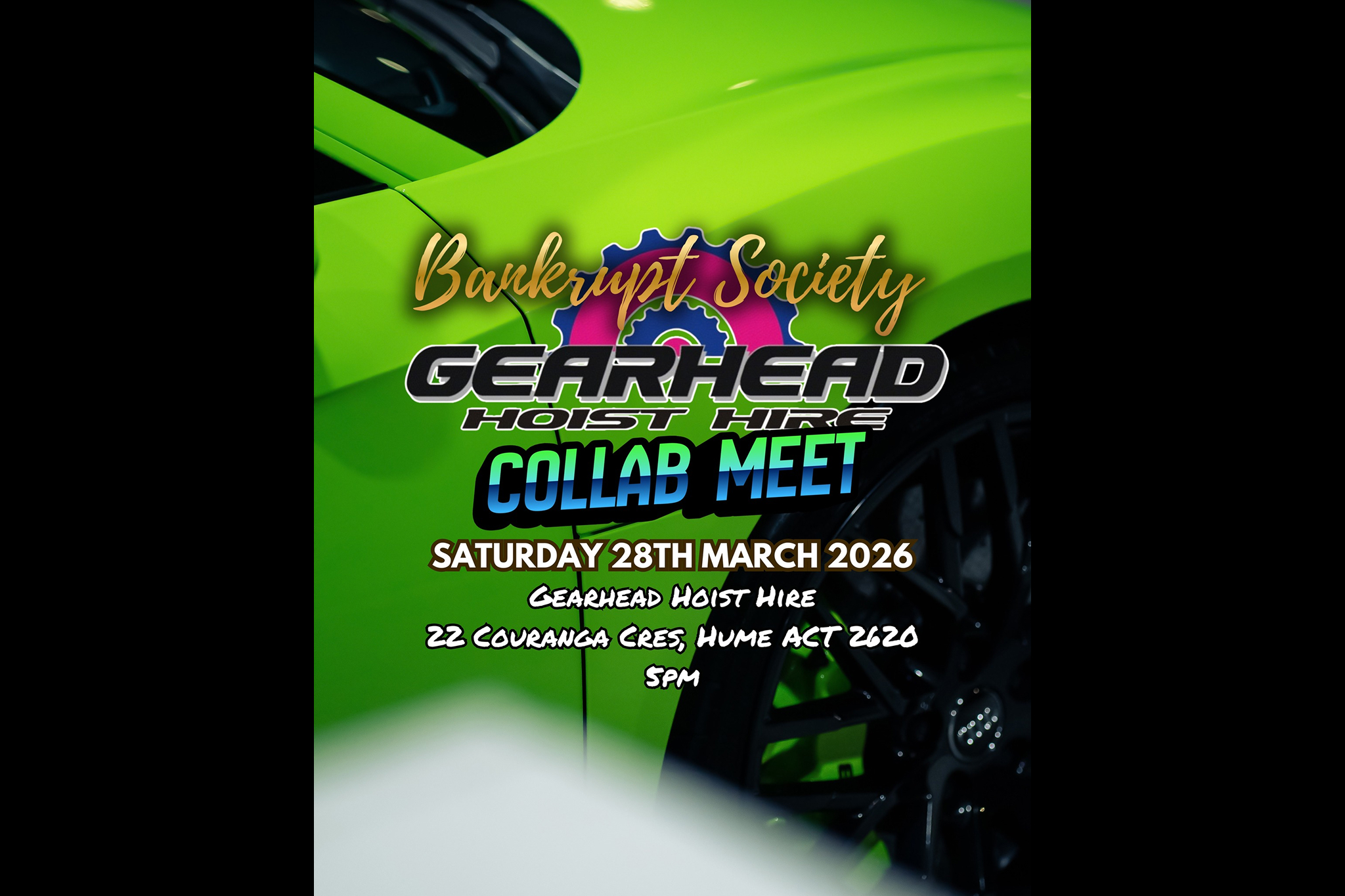 Bankrupt Society X Gearhead Hoist Hire Collab Meet image